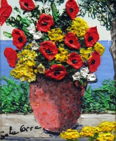 Coquelitos (Poppies) (SOLD) by Guy Le Corre